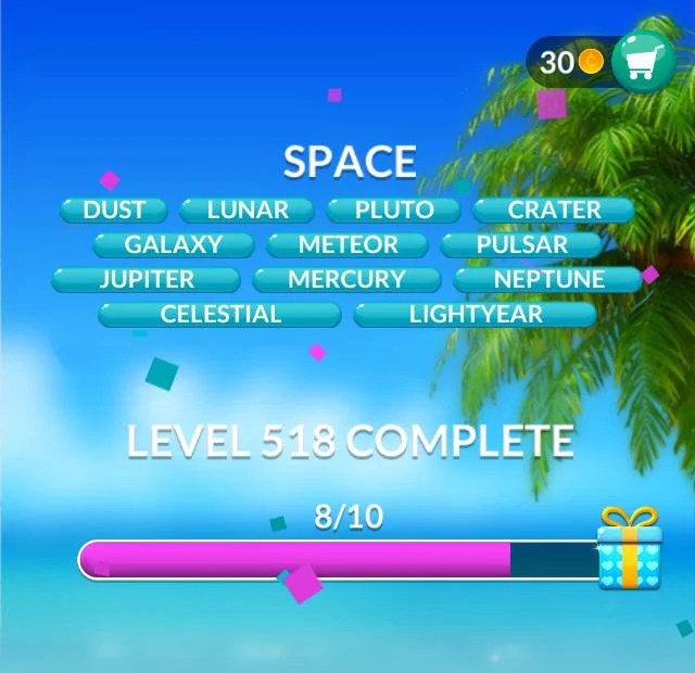 Word Stacks Level 518 Space Answers » Qunb