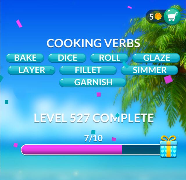 Word Stacks Level 527 Cooking verbs Answers » Qunb