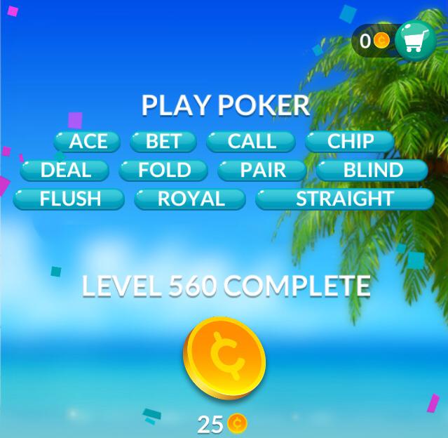 Word Stacks Level 560 Play Poker Answers » Qunb