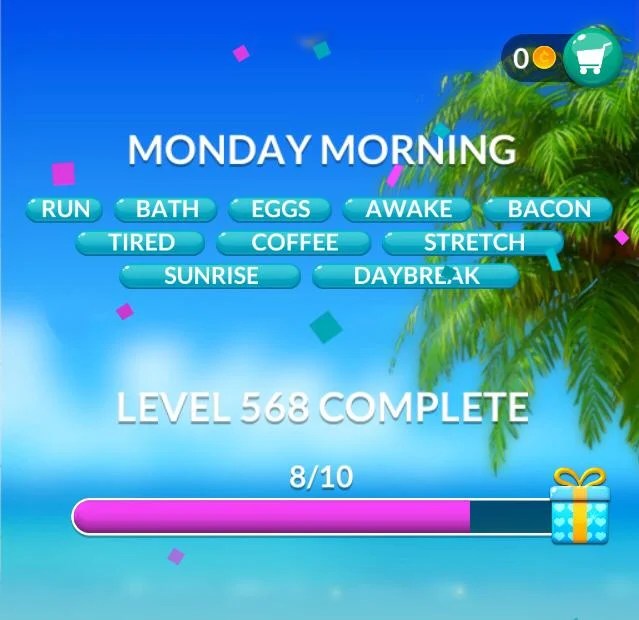 Word Stacks Level 568 Monday morning Answers » Qunb