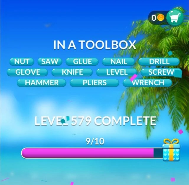 Word Stacks Level 579 In a tool box Answers » Qunb