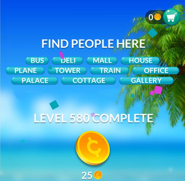 Word Stacks Level 580 Find people there Answers » Qunb