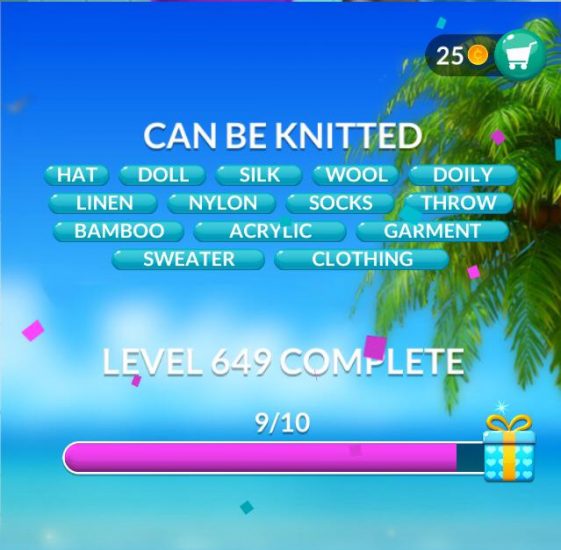 Word Stacks Level 649 Can be knitted Answers » Qunb