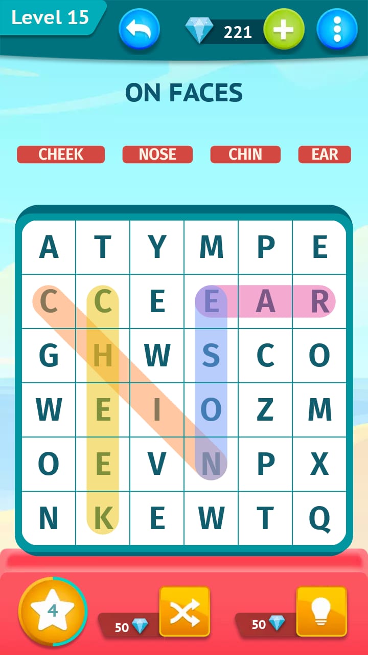 Smart Words Word Search Simple Level 15 » Qunb