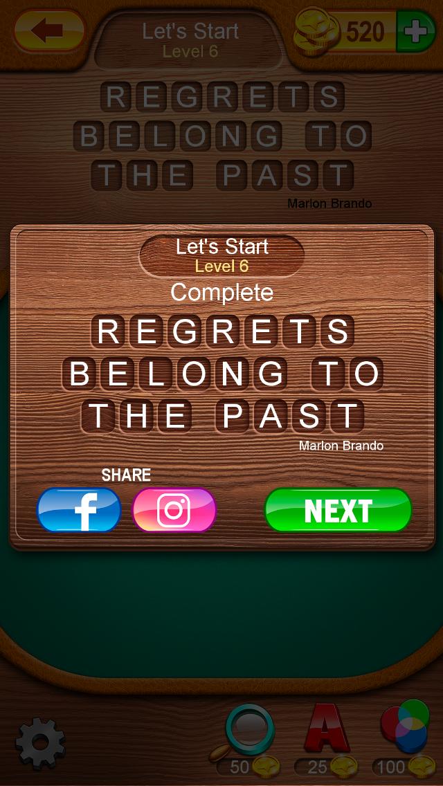 Word Search Quotes Let's Start Level 6 » Qunb