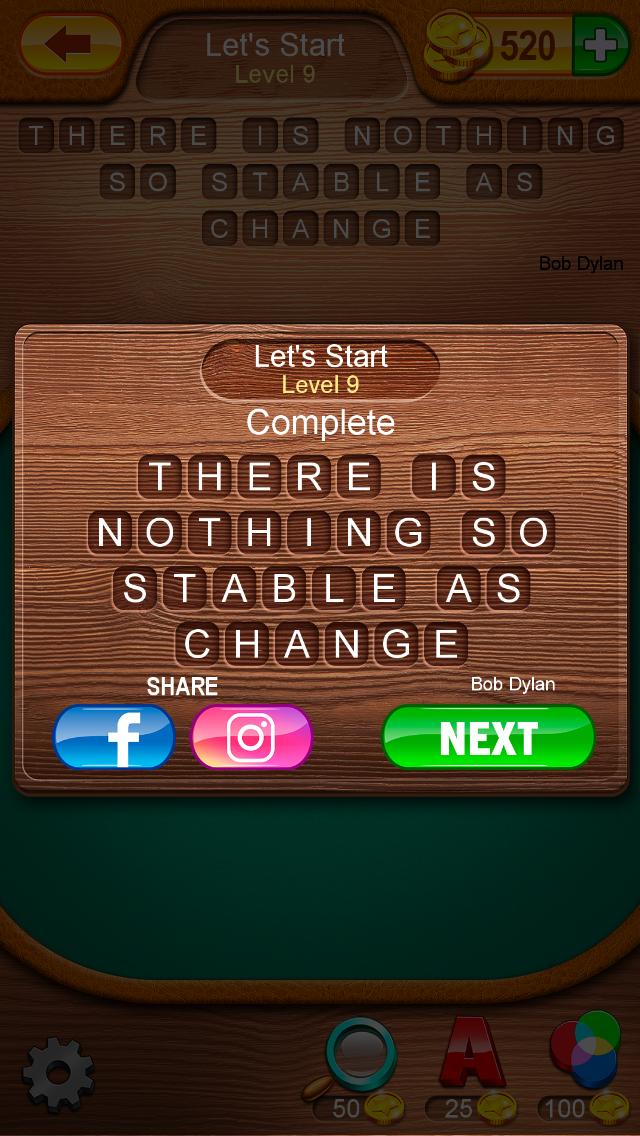 Word Search Quotes Let's Start Level 9 » Qunb