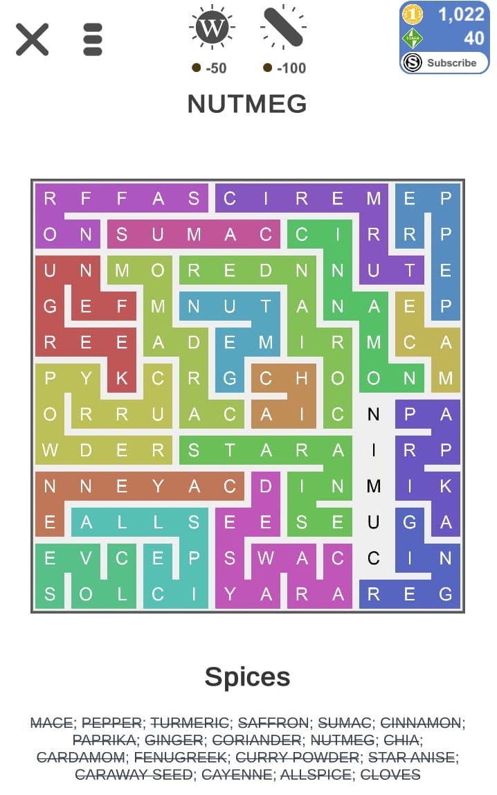 Word Snake Spices » qunb