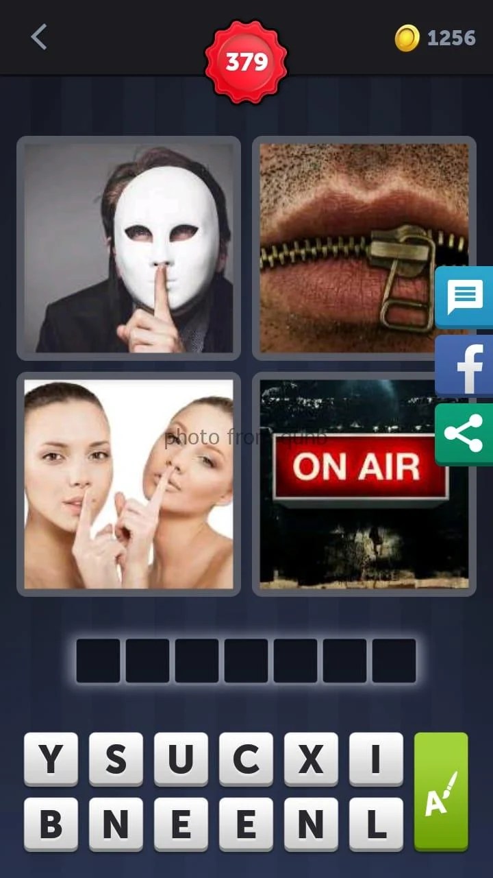 4 Pics 1 Word Level 379 Answer » Qunb