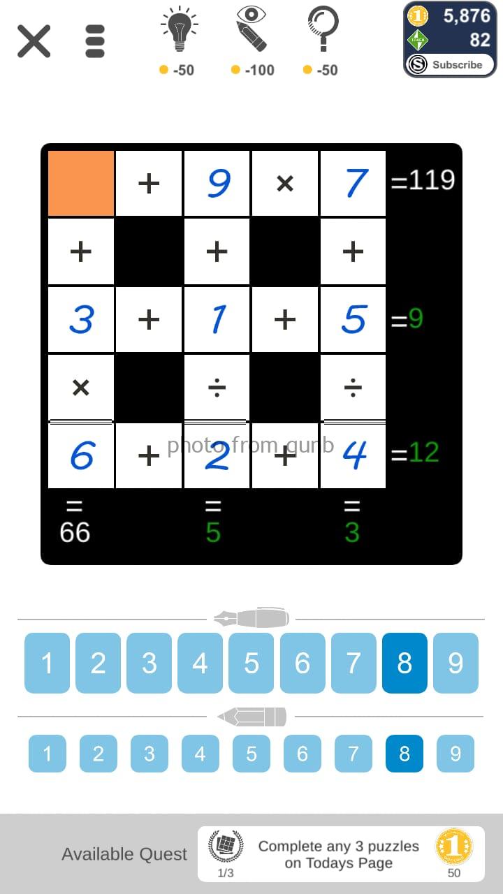 Puzzle Page Cross Sum October 4 2019 » Qunb