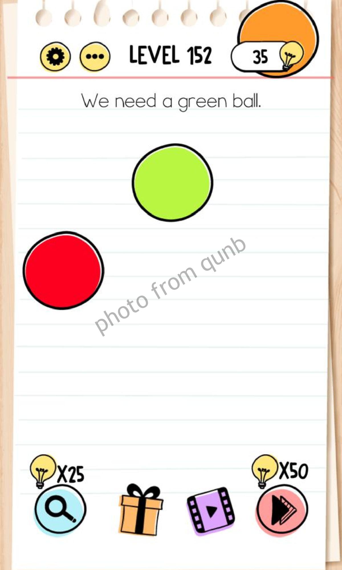 Brain Test Level 152 We need a green ball Answers Solutions » Qunb
