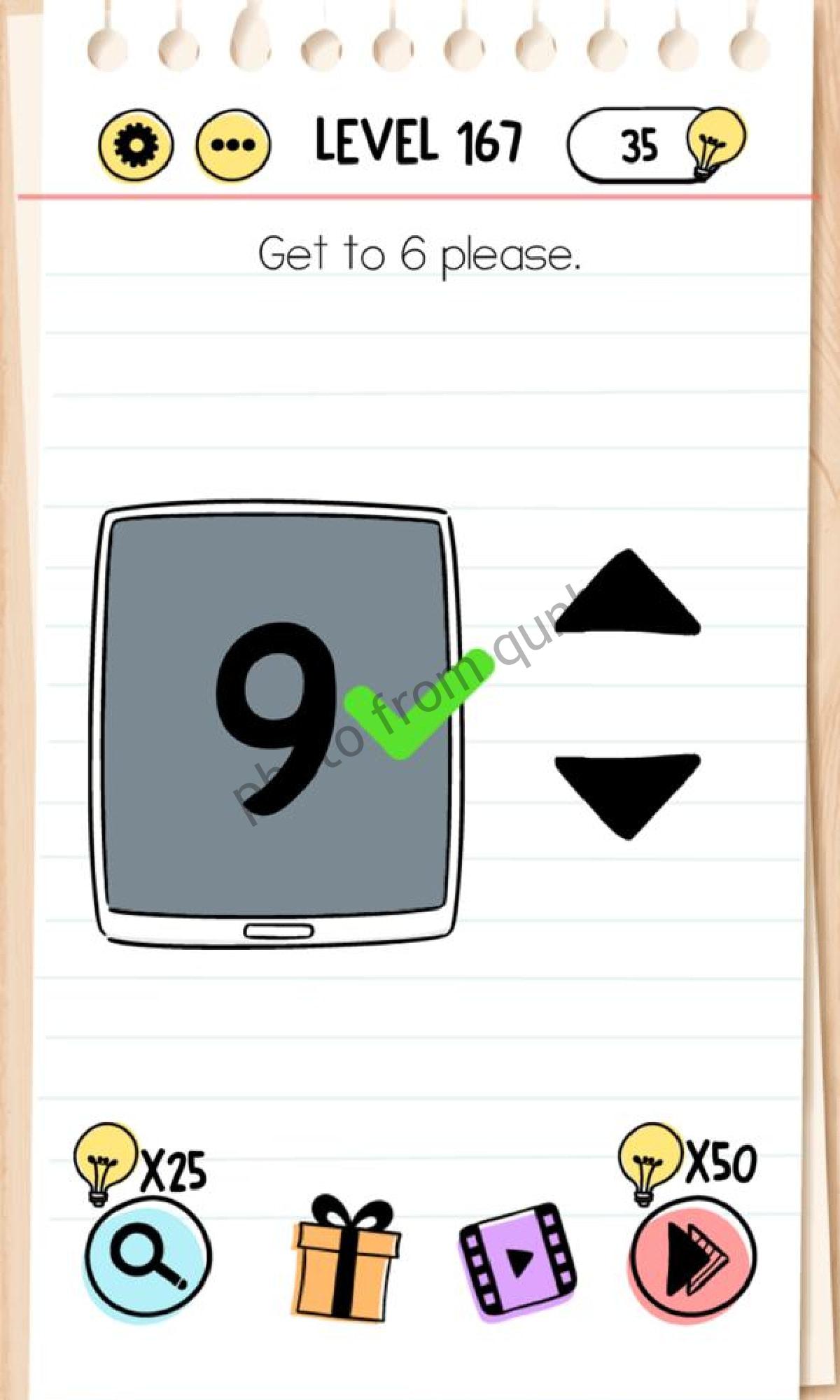 Brain Test Level 167 Get to 6 please Answers Solutions » Qunb