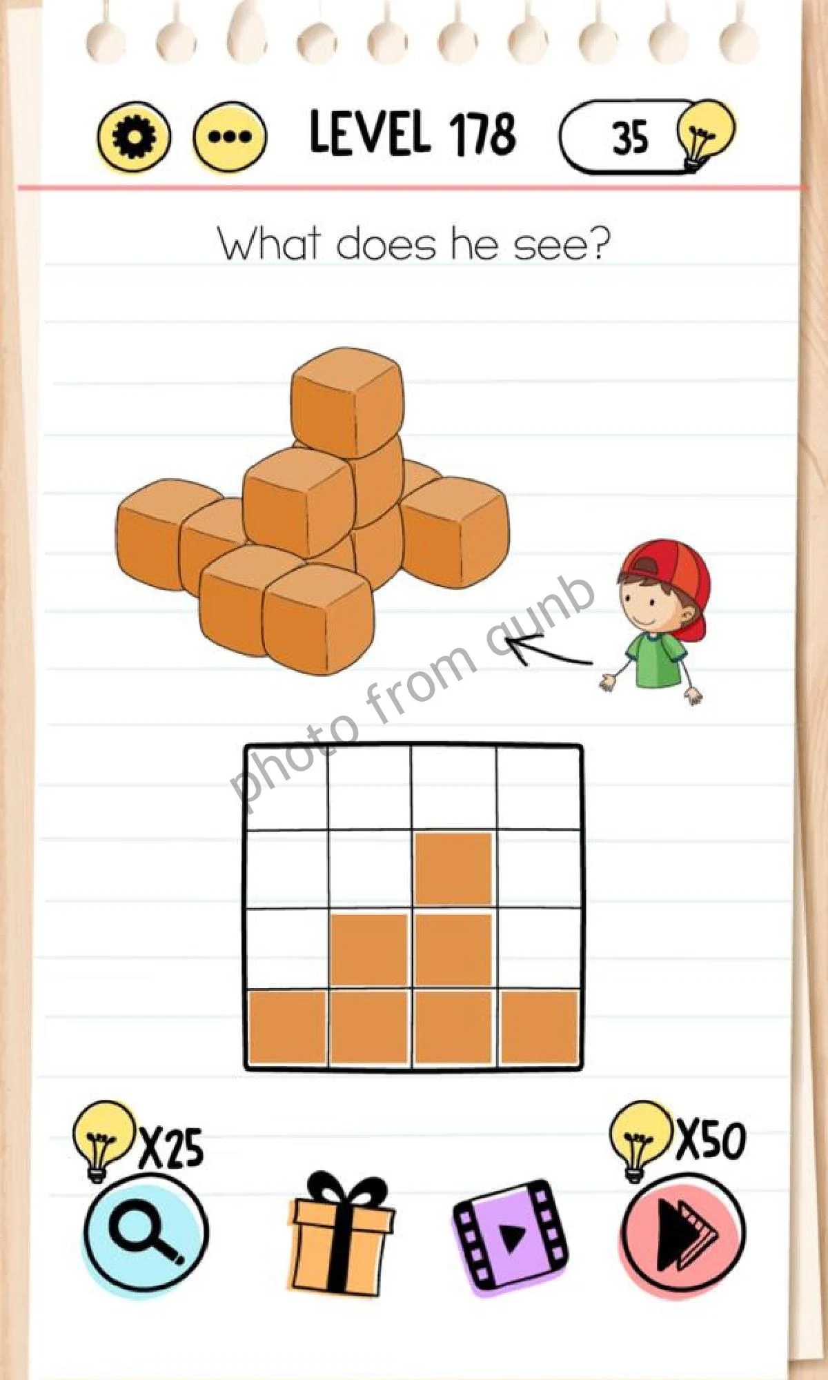 Brain Test Level 178 What does he see Answers Solutions » Qunb