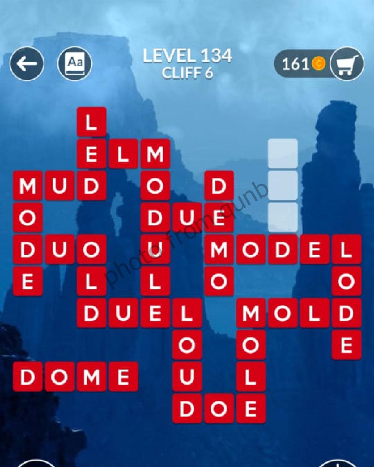 Wordscapes Level 134 Cliff 6 Answers » Qunb