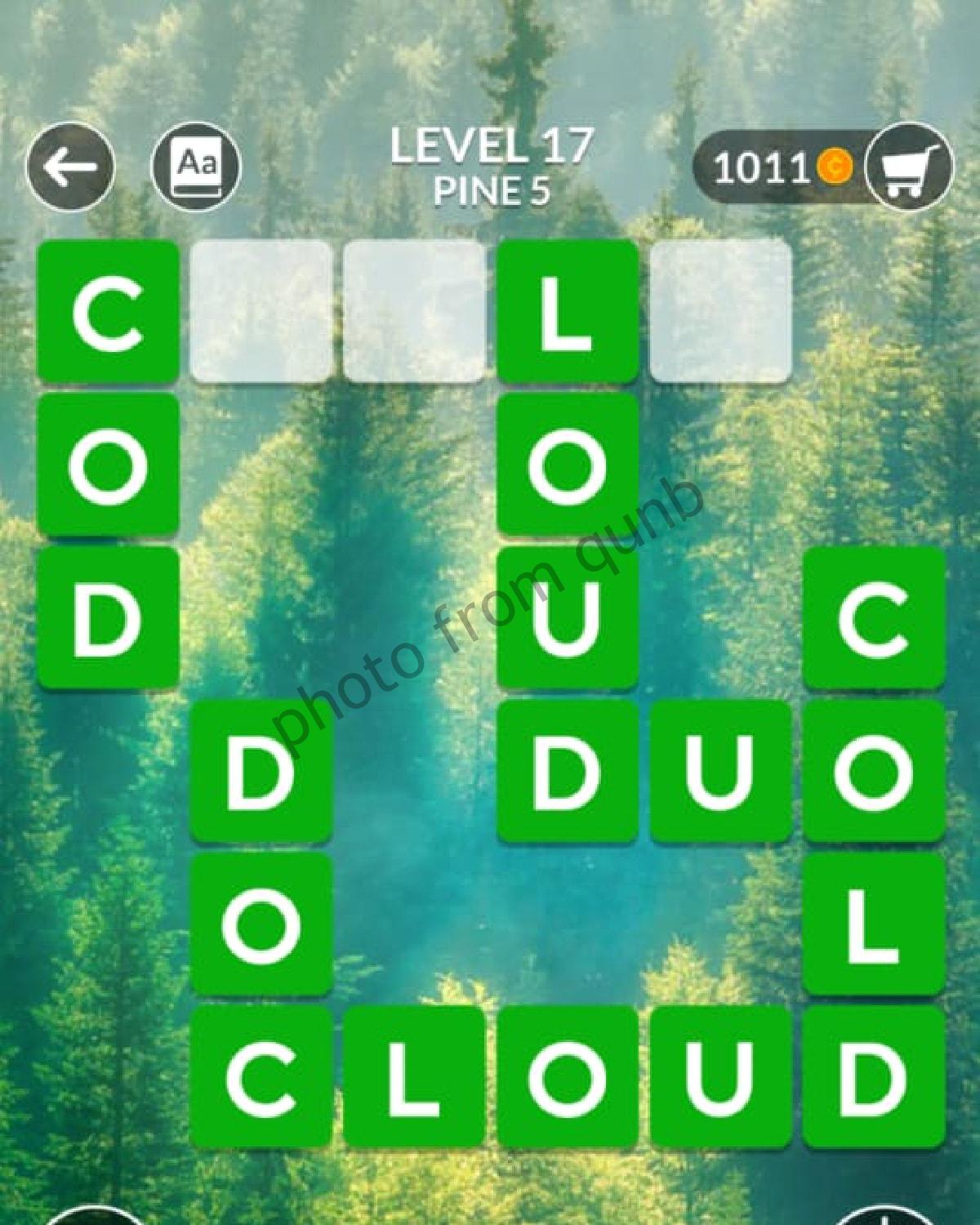 Word Scapes Level 17 Pine 5 Answers » Qunb