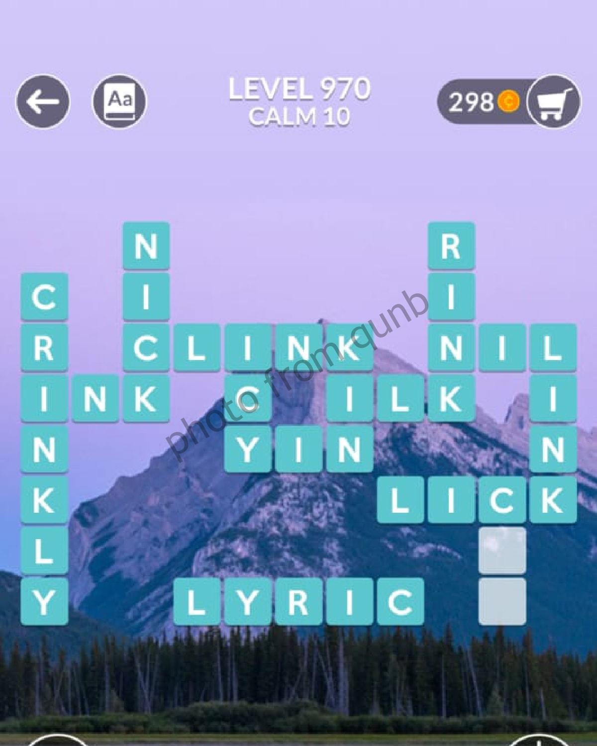 Wordscapes Level 970 Calm 10 Answers » Qunb