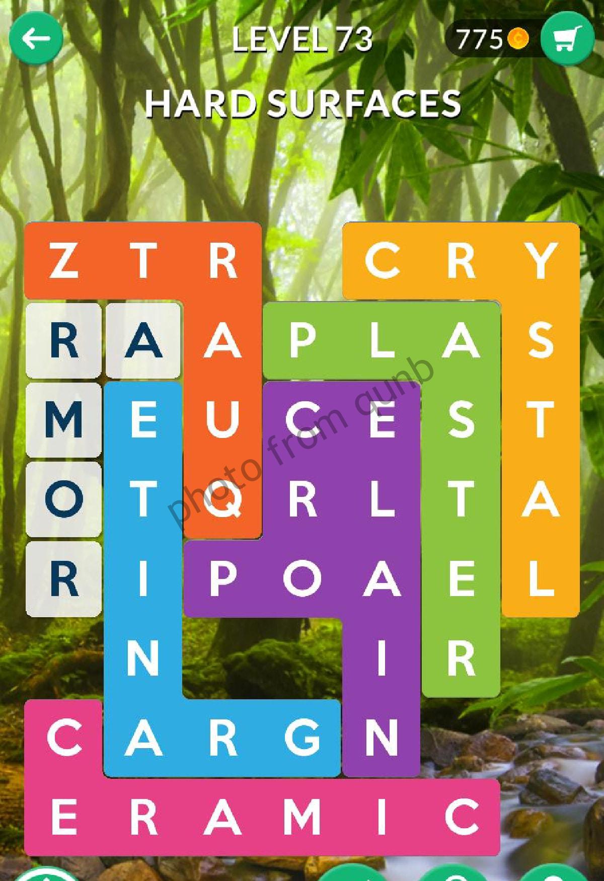 WordShapes Level 73 Hard Surfaces Answers » Qunb