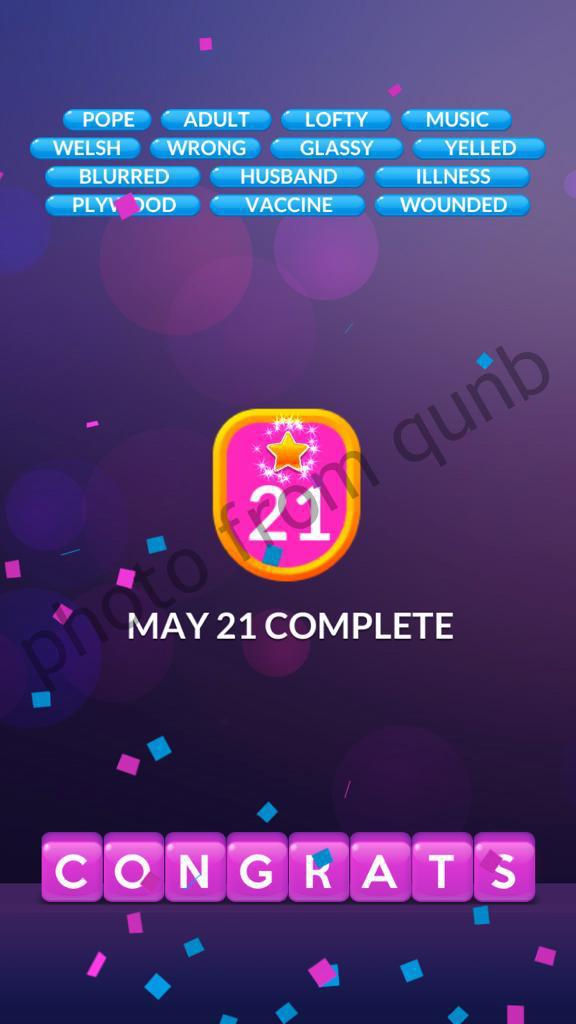 Word Stacks May 21 2020 Daily Answers » Qunb