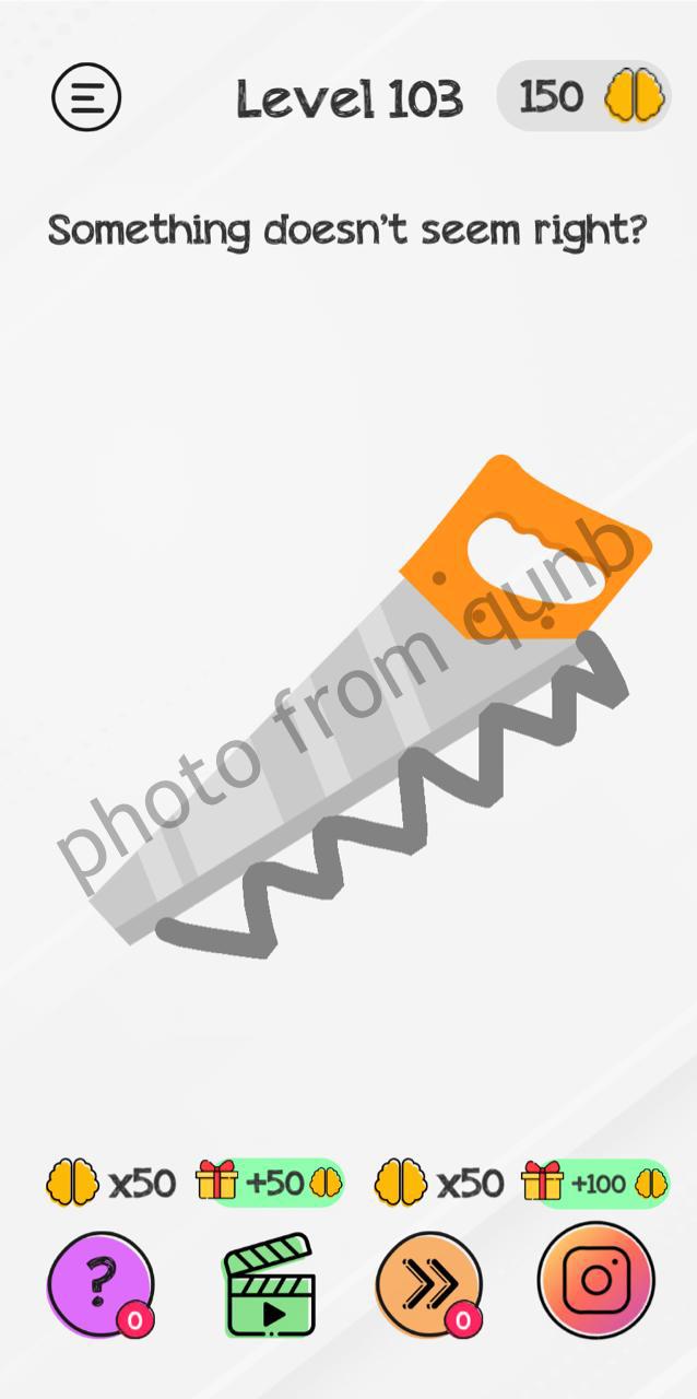 Braindom Level 103 Something doesn't seem right Answers and Solutions