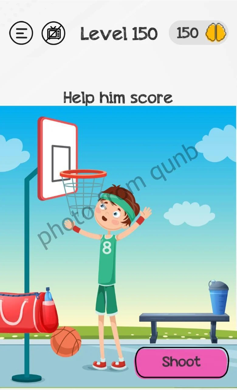 Braindom Level 150 Help him score Answers and Solutions » Qunb