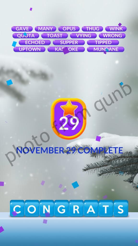 Word Stacks November 29 2020 Daily Answers » Qunb