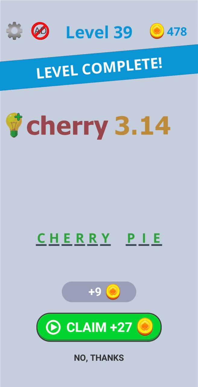 Dingbats Level 39 (cherry 3.14) Answer
