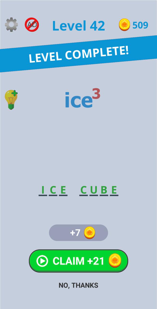 Dingbats Level 42 (ice 3) Answer