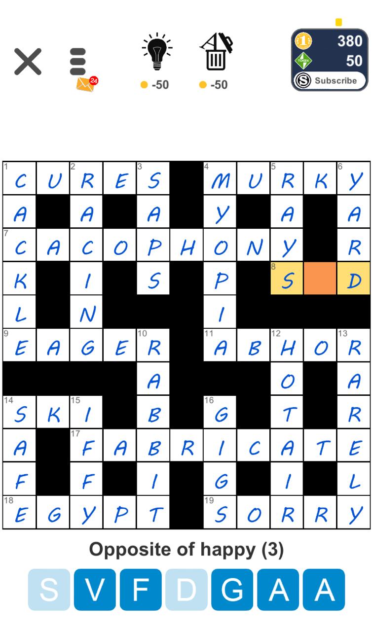 53 Very Sad Crossword Clue Daily Crossword Clue