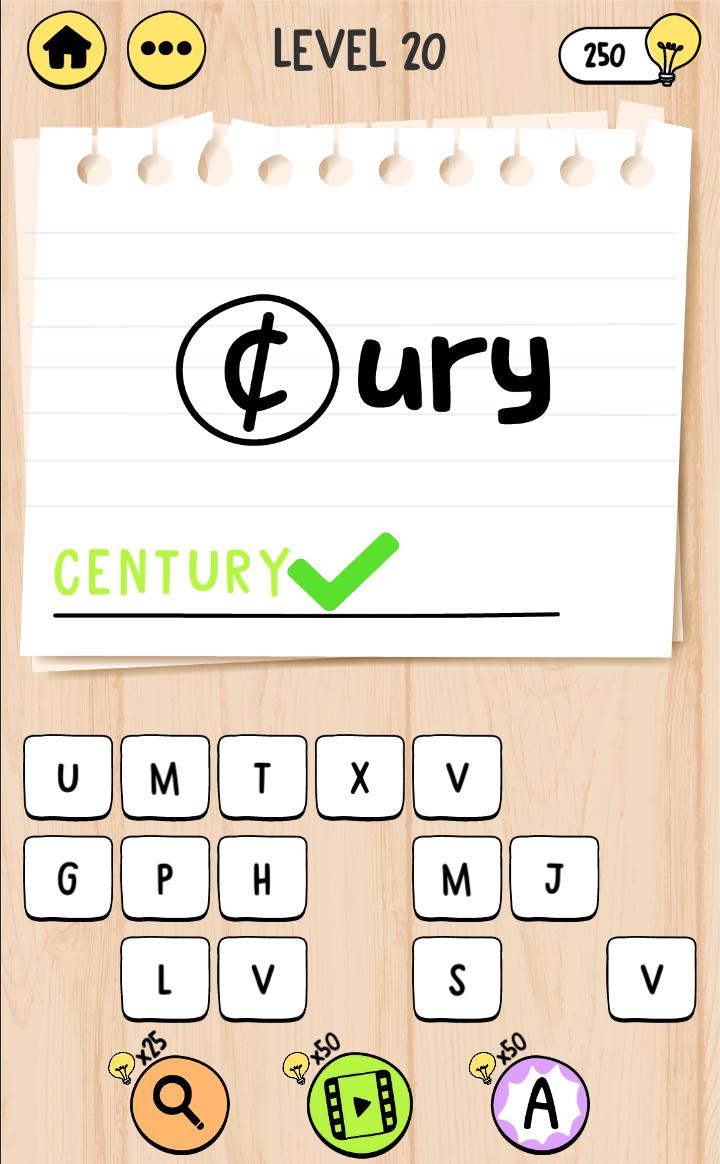 Brain Test Tricky Words Level 20 Answer » Qunb