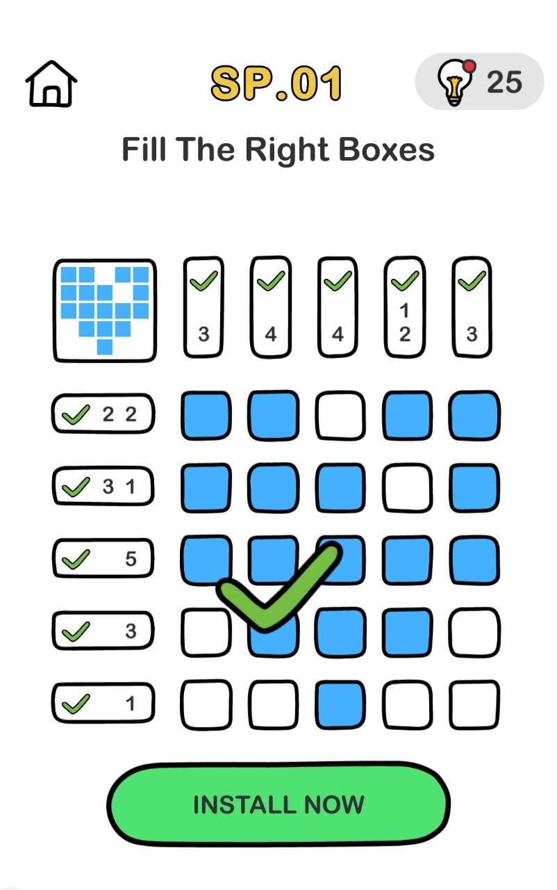 Brain Out SP 01 Fill the right boxes Answer