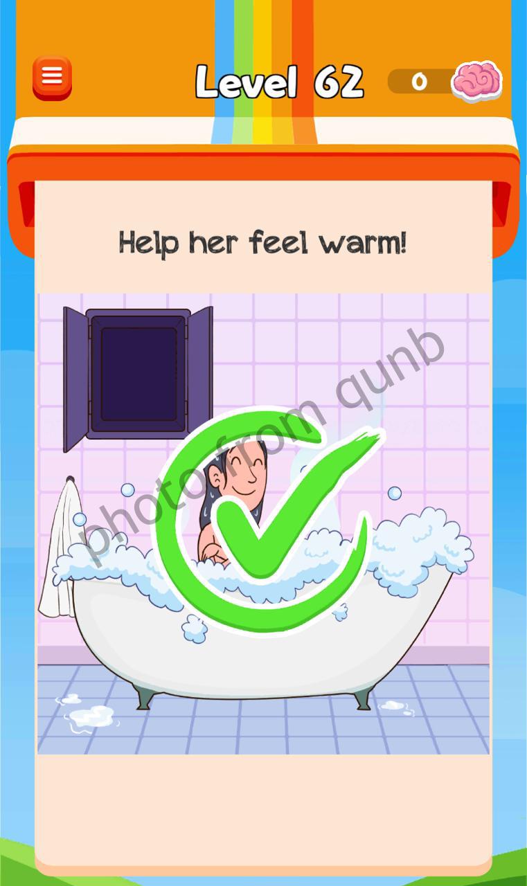 Braindom 3 Level 62 Help her feel warm Answers » Qunb