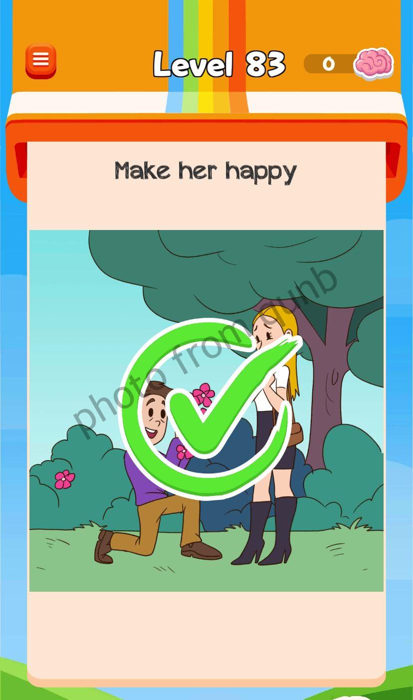 Braindom 3 Level 83 Make her happy Answers » qunb
