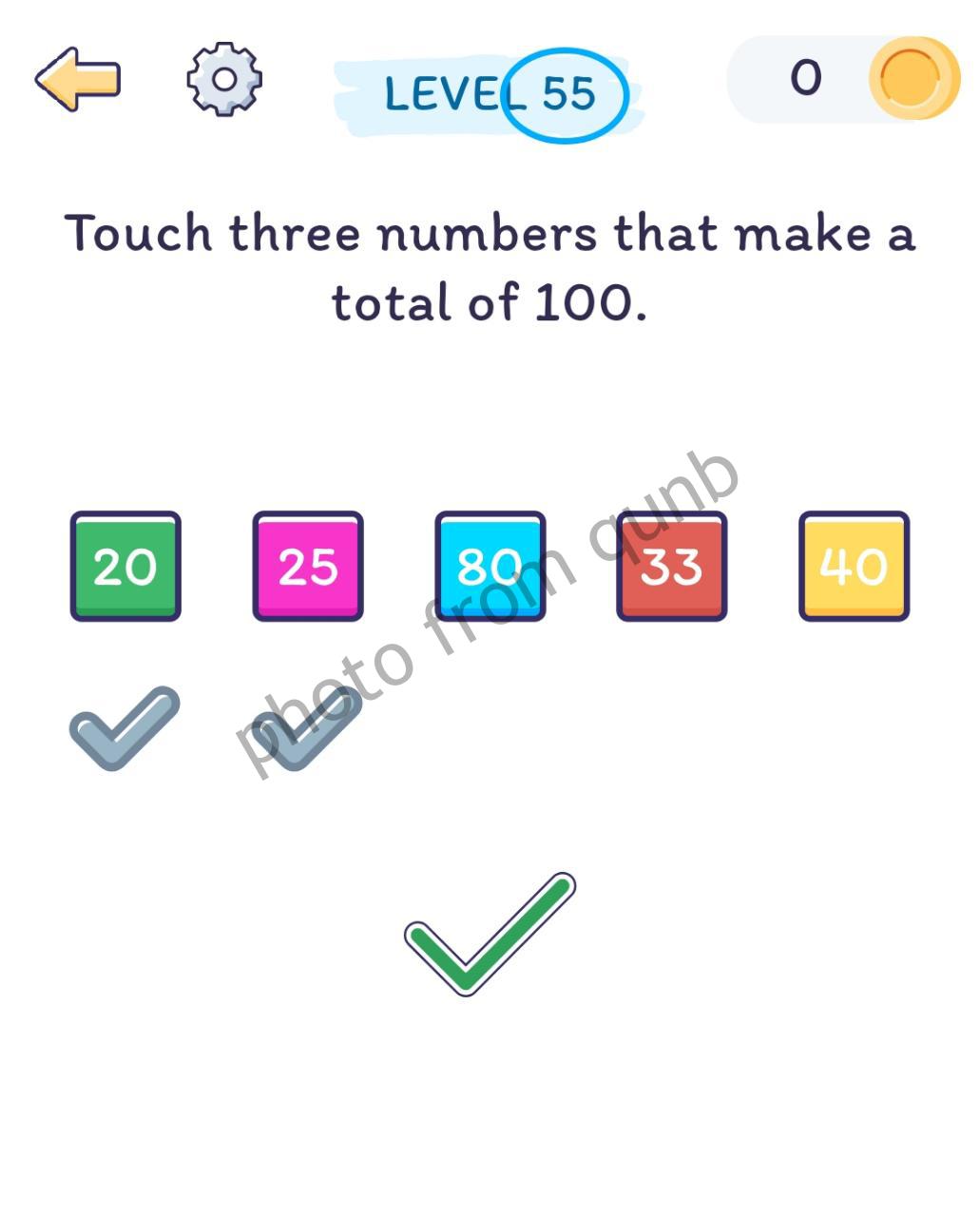 Smart Brain Classics Level 55 Touch three numbers that make a total of