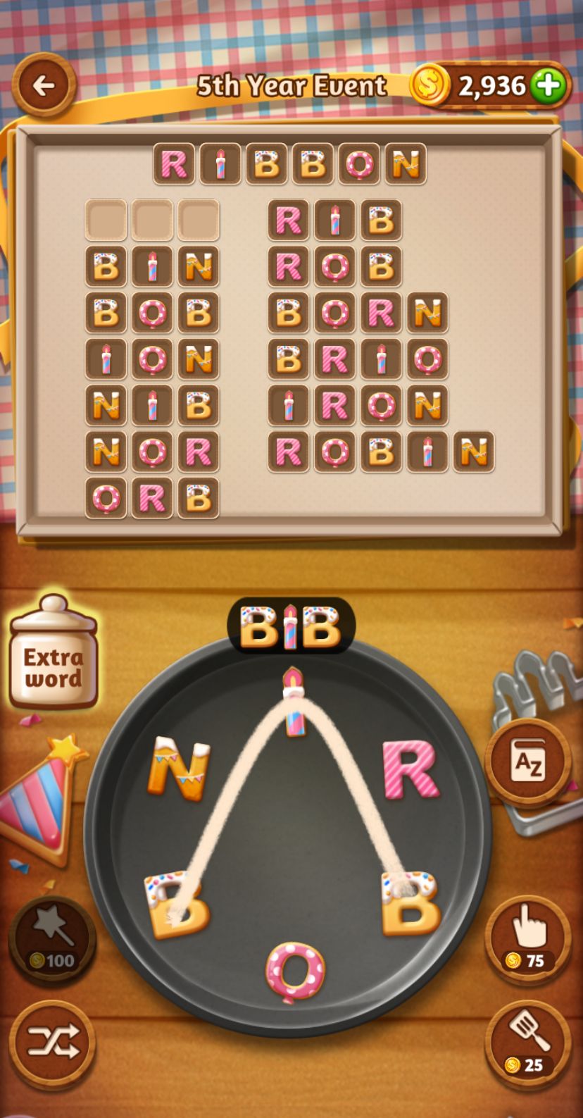 Word Cookies 5th Anniversary Event Level 3 » Qunb