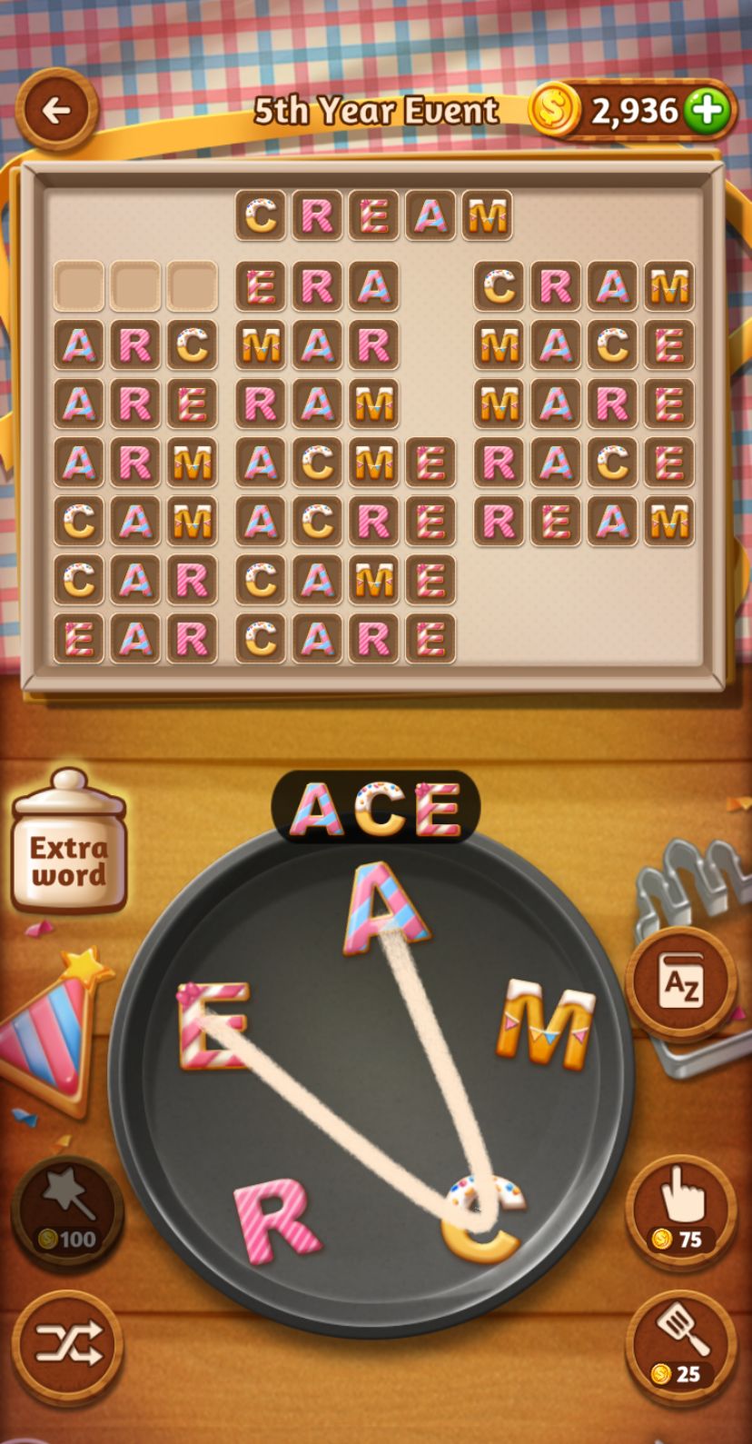 Word Cookies 5th Anniversary Event Level 6 » Qunb