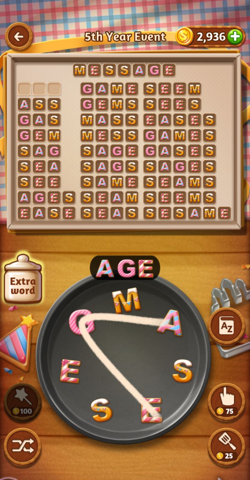 Word Cookies 5th Anniversary Event Level 8 » Qunb