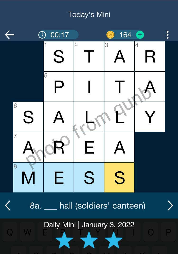 Daily Themed Mini Crossword January 3 2022 » qunb