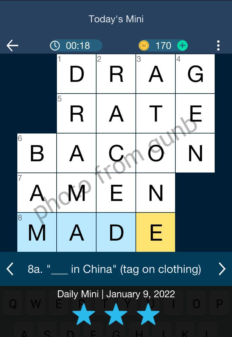 Daily Themed Mini Crossword January 9 2022 » qunb