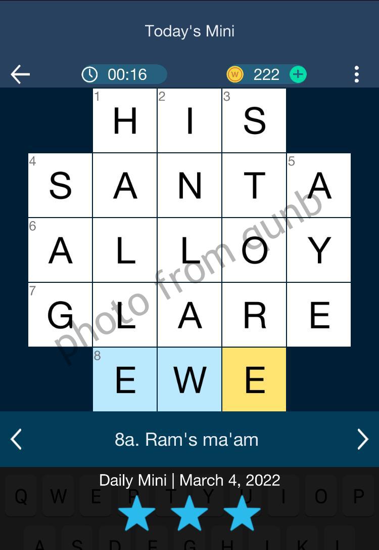 Daily Themed Mini Crossword March 4 2022 » Qunb