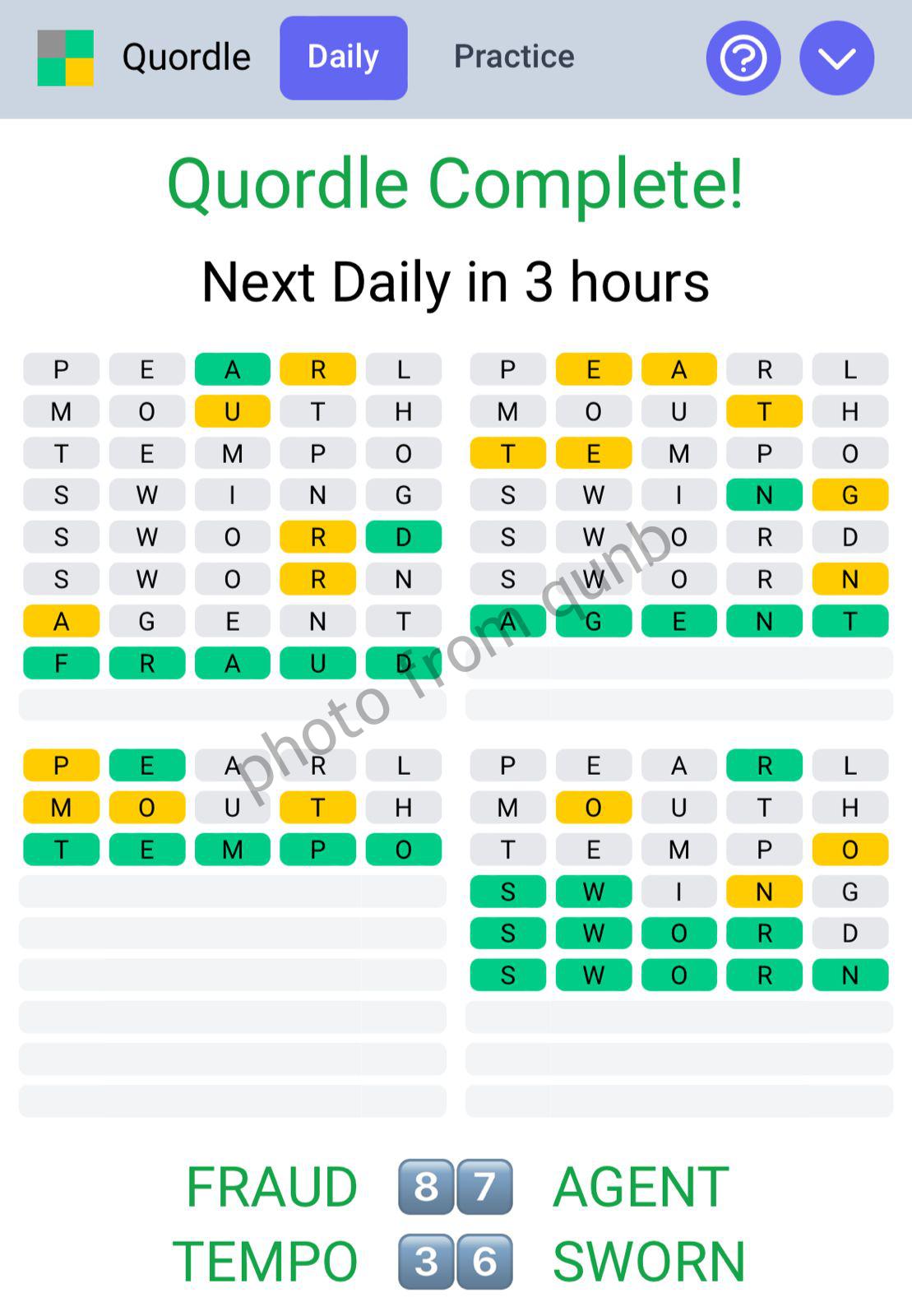 Quordle March 14 2022 Answers