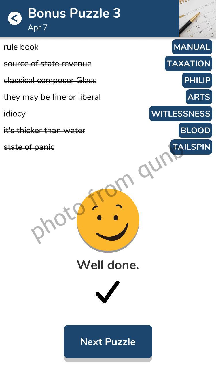 7 Little Words April 7 2022 Answers all in one Page » qunb