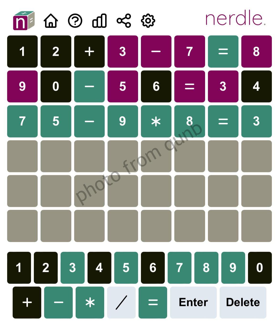 Nerdle May 7 » Qunb