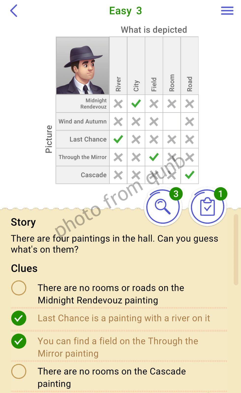 Cross Logic Puzzle Game Easy 3 Answers and Solutions