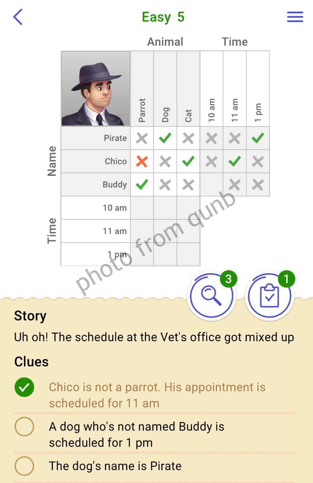 Cross Logic Puzzle Game Easy 5 » Qunb