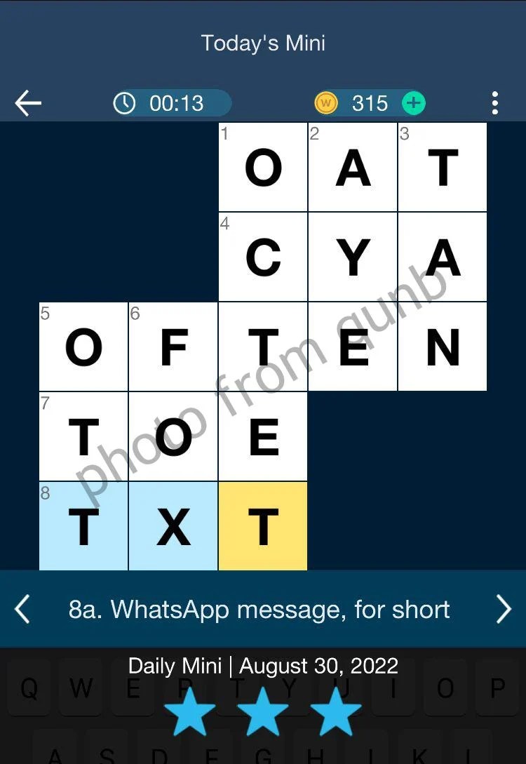 Daily Themed Mini Crossword August 30 2022 Answers » qunb