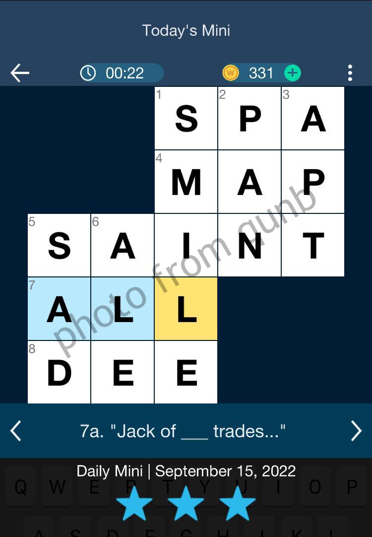 Daily Themed Mini Crossword September 15 2022 Answers » qunb