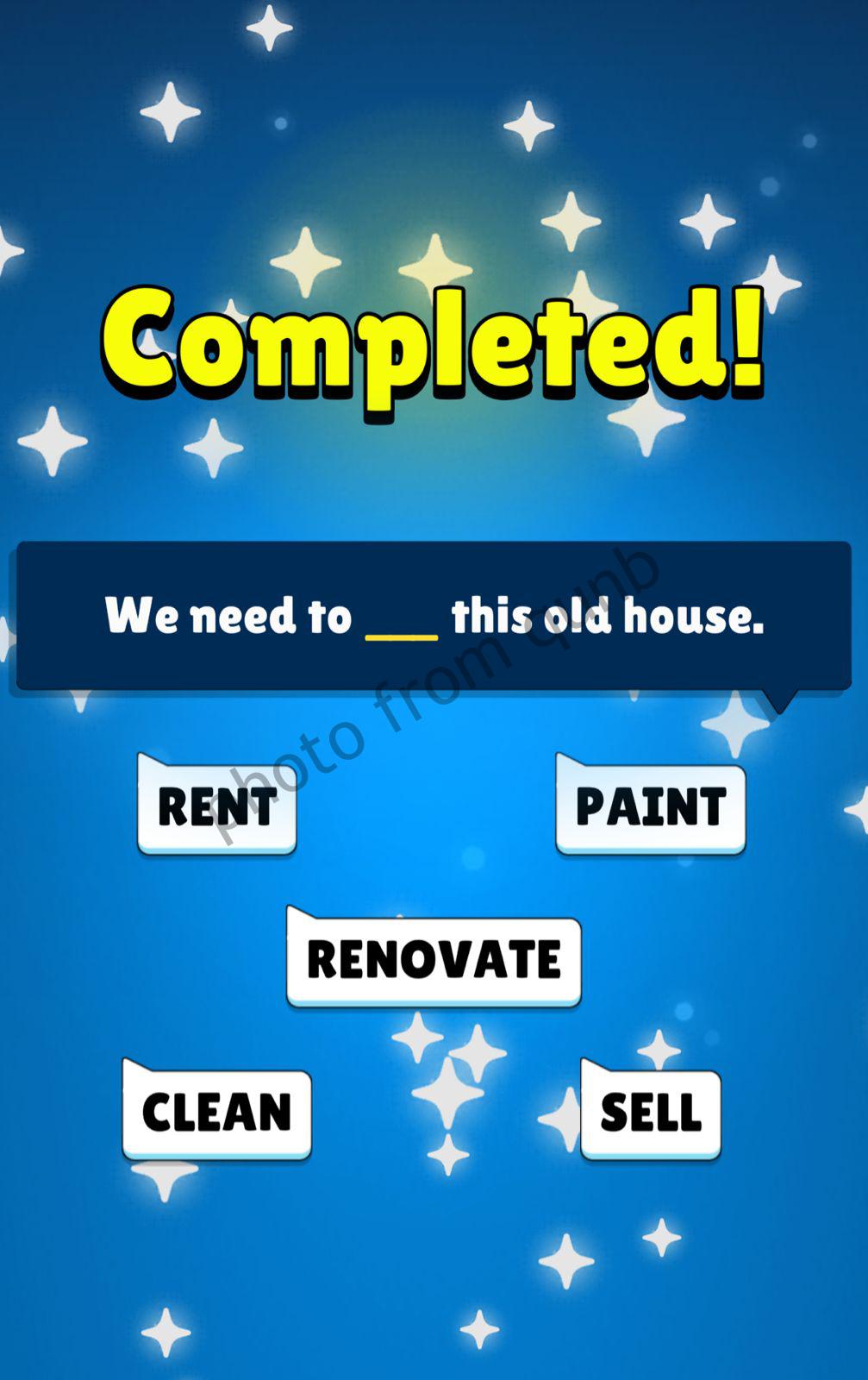 We need to __ this old house Popular Words Level 320