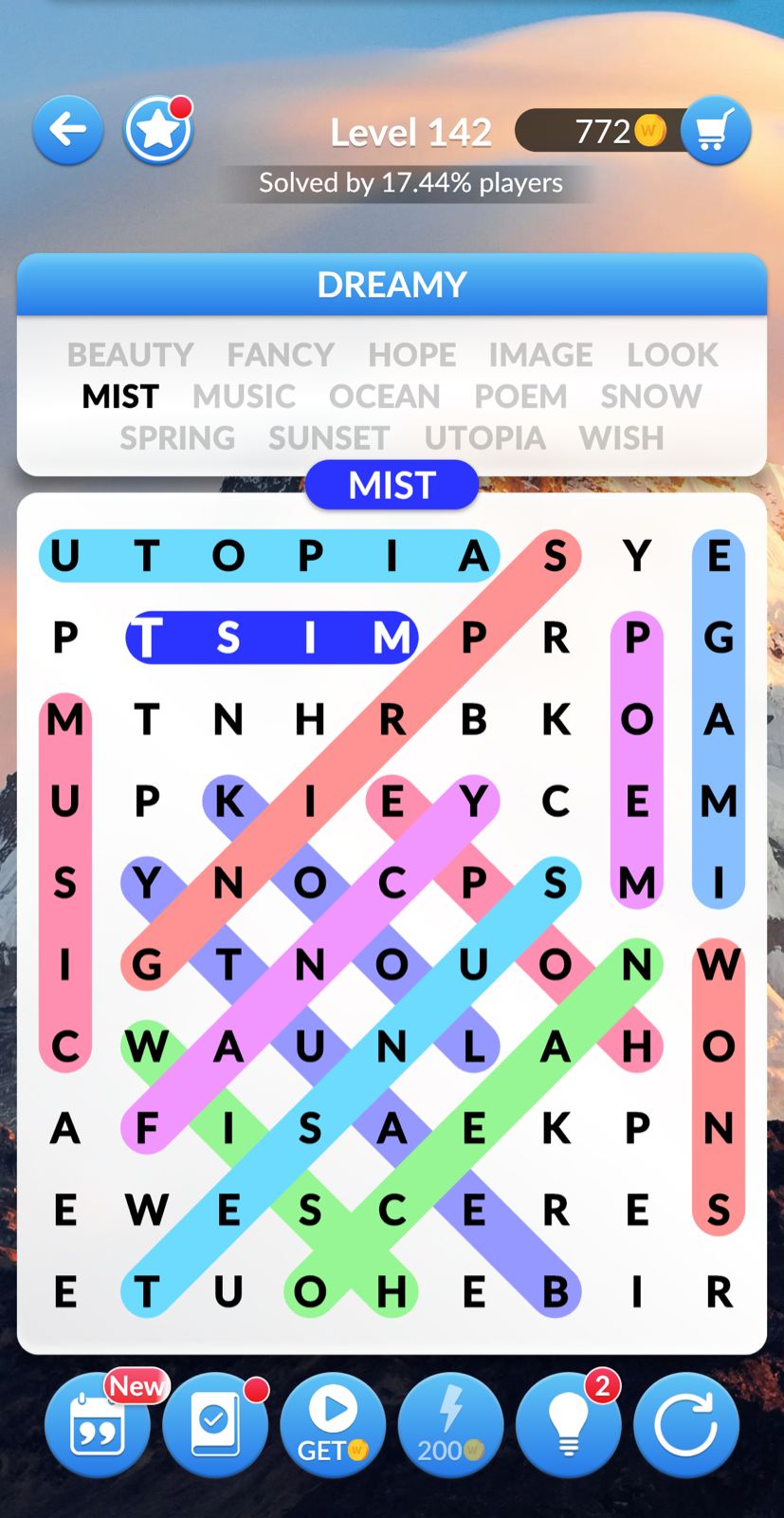 Word Search Explorer Level 142 Dreamy Answers