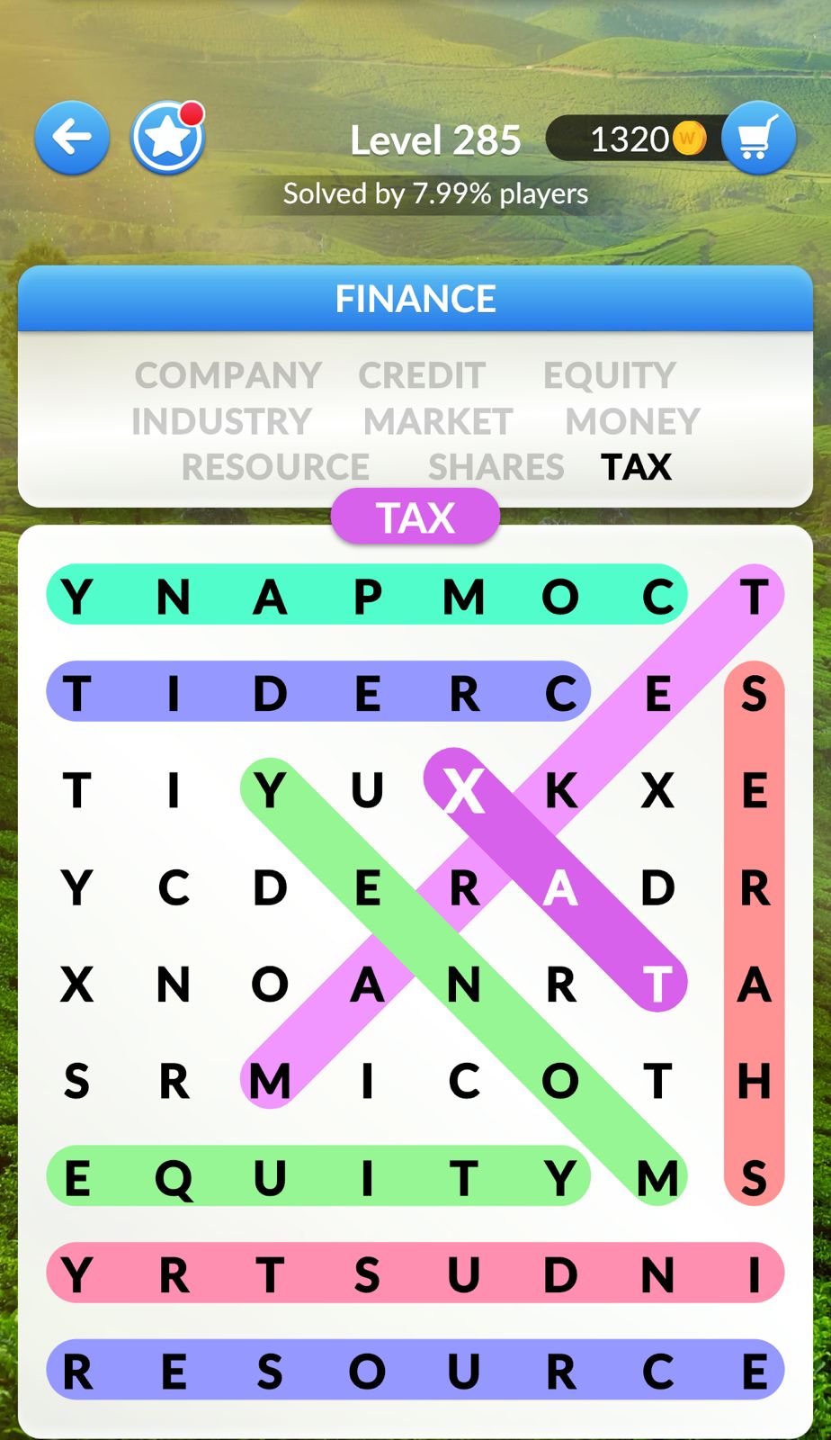 Word Search Explorer Level 285 Finance Answers