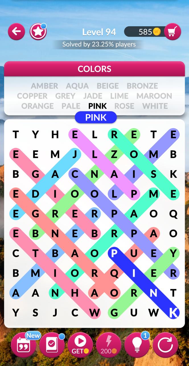 Word Search Explorer Level 94 Colors Answers