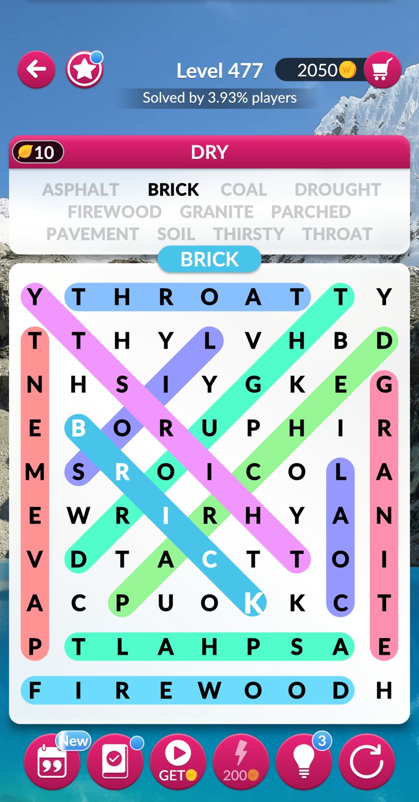 Word Search Explorer Level 477 Dry Answers